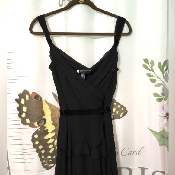 ๐ JS Boutique~Velvet Crossover Little Black Dress~Size 10๐ - Picture 2 of 12
